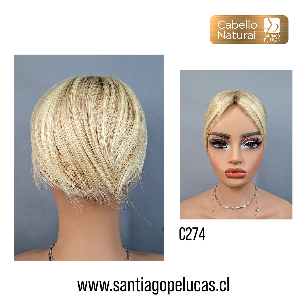 C274 NELLY TOPPER NATURAL LACE RUBIO EXTRA CLARO MATIZADO 2