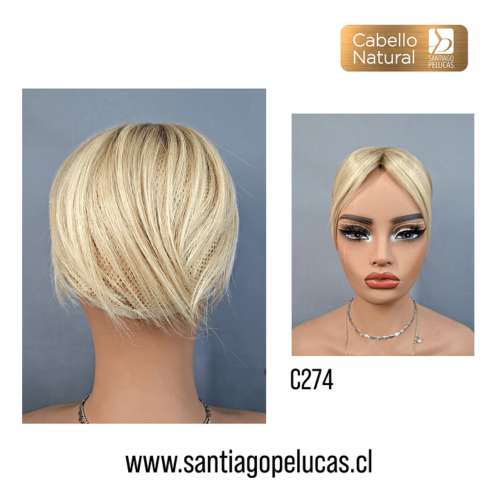 C274 NELLY TOPPER NATURAL LACE RUBIO EXTRA CLARO MATIZADO 2