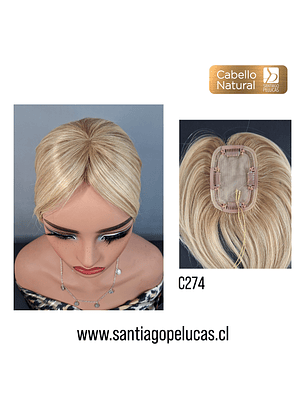 C274 NELLY TOPPER NATURAL LACE RUBIO EXTRA CLARO MATIZADO
