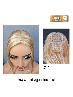 C267 FRESIA TOPPER NATURAL RUBIO EXTRA CLARO DORADO CON REFLEJOS