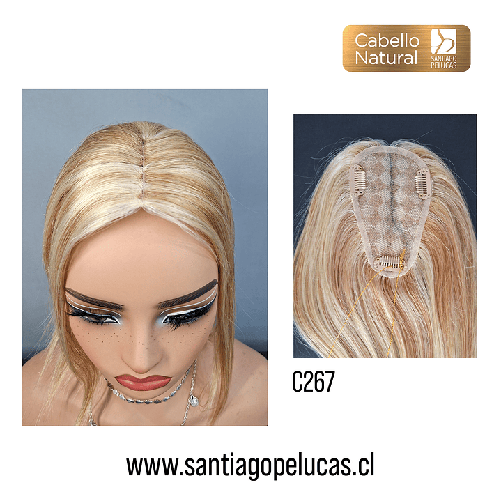 C267 FRESIA TOPPER NATURAL RUBIO EXTRA CLARO DORADO CON REFLEJOS 1
