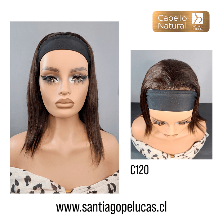 C120 NATURAL EN CAPAS LARGA LISA CON CINTILLO CASTAÑO 1