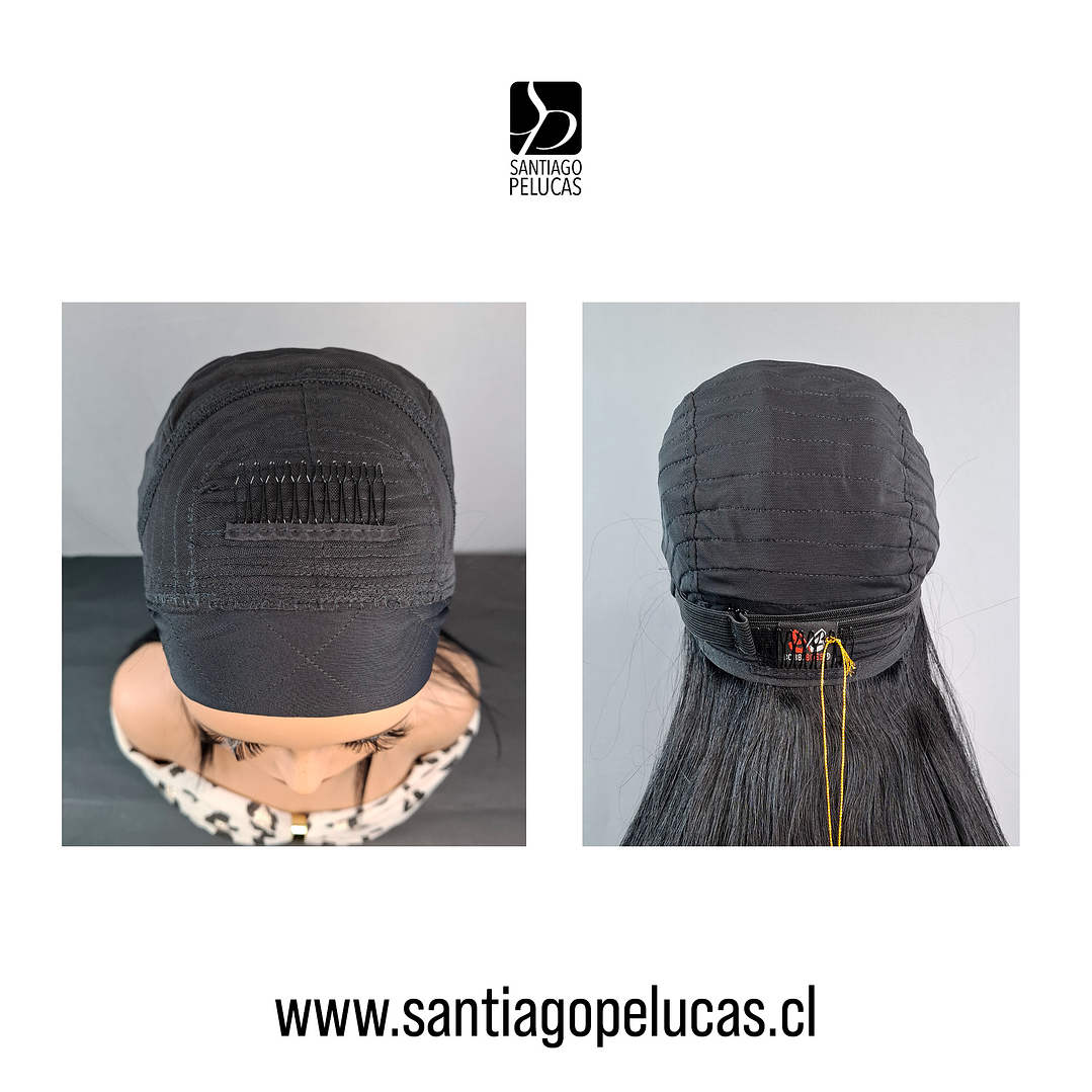 C119 NATURAL EN CAPAS LARGA LISA CON CINTILLO NEGRO AZABACHE 3