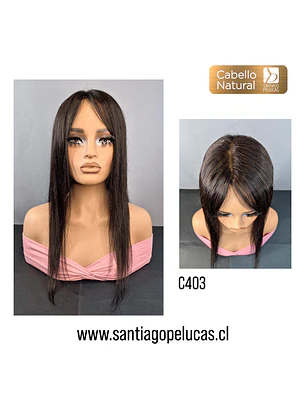 C403 LACE 360 LARGA LISA ESCALONADA CASTAÑO OSCURO