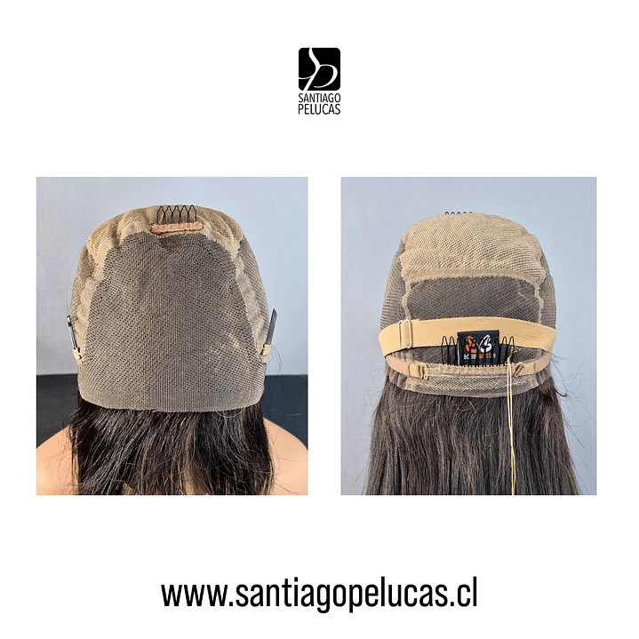 C403 LACE 360 LARGA LISA ESCALONADA CASTAÑO OSCURO 3