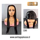 C390 LACE FRONTAL EXTRA LARGA LISA DESFLECADO NEGRO - Miniatura 1