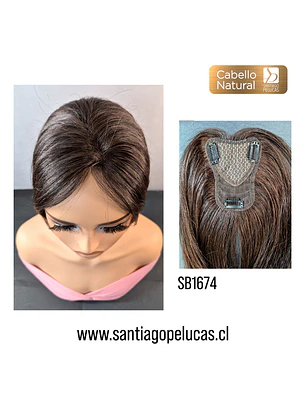 SB1674 ISA TOPPER AUMENTADOR NATURAL LACE CASTAÑO OSCURO