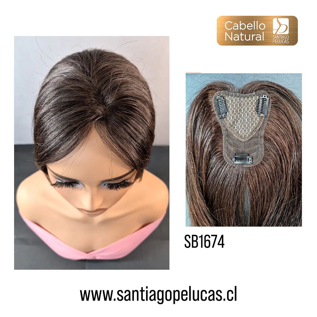 SB1674 ISA TOPPER AUMENTADOR NATURAL LACE CASTAÑO OSCURO 1