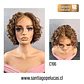 C196 LACE FRONT MELENA CRESPA EN CAPAS CHOCOLATE CON REFLEJOS - Miniatura 1