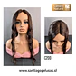 C200 LACE FRONT LARGA CON ONDAS CASTAÑO OSCURO CON REFLEJOS - Miniatura 1