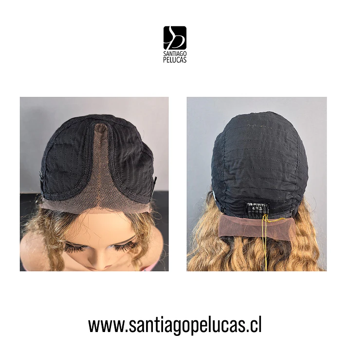 C221 LACE FRONT LARGA CON ONDAS EN CAPAS RUBIO CLARO BEIGE CON CRECIMIENTO 3