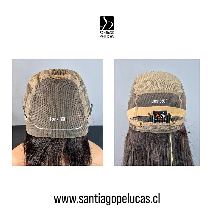 C403 LACE 360 LARGA LISA ESCALONADA CASTAÑO OSCURO 3