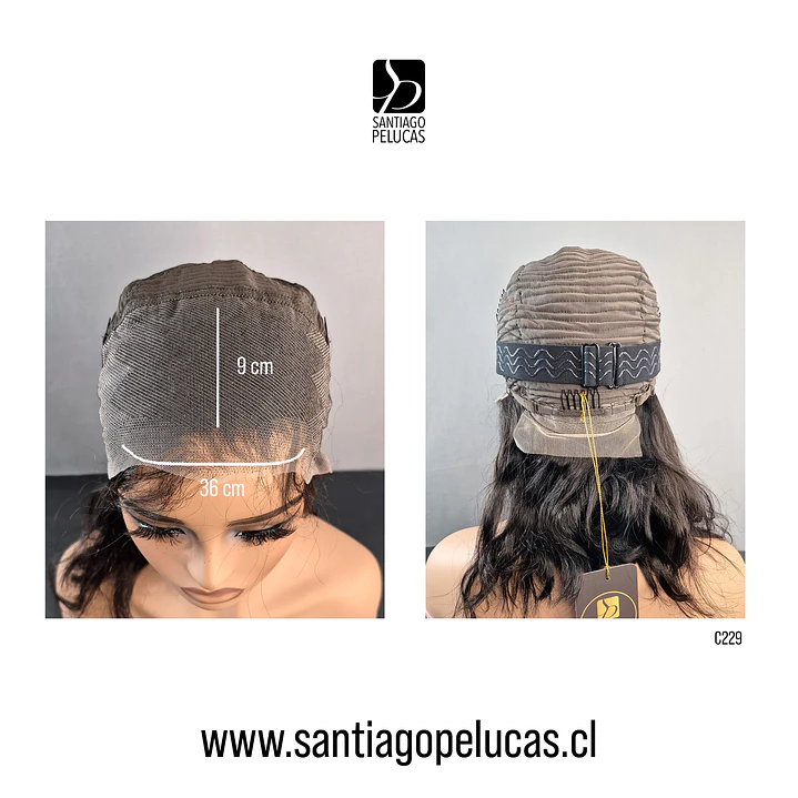 C229 LACE FRONTAL MELENA CON ONDAS EN CAPAS NEGRO 3