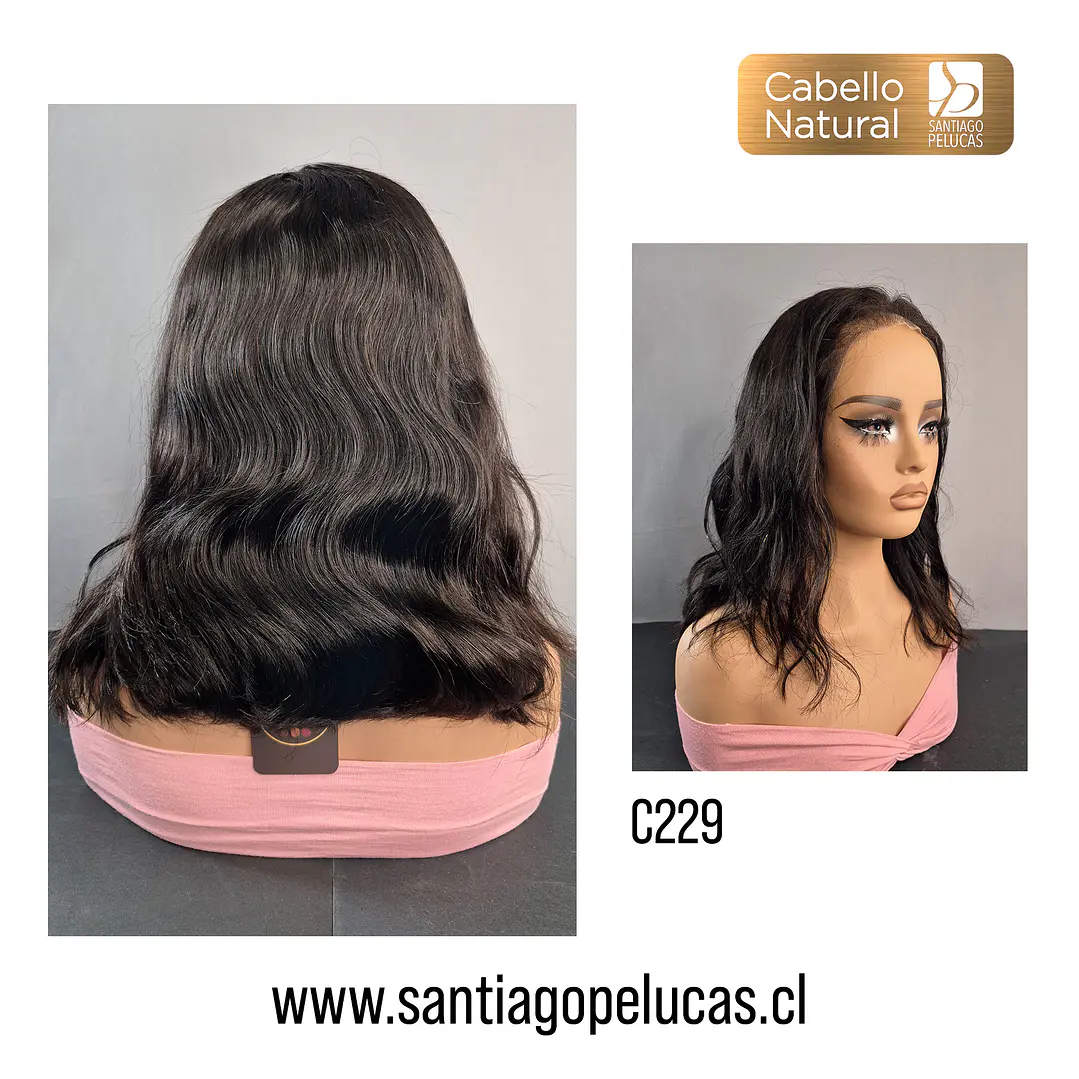 C229 LACE FRONTAL MELENA CON ONDAS EN CAPAS NEGRO 2