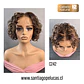C242 LACE FRONT MELENA CRESPA EN CAPAS CASTAÑO CON MECHAS - Miniatura 1