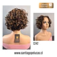C242 LACE FRONT MELENA CRESPA EN CAPAS CASTAÑO CON MECHAS - Miniatura 2