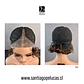 C242 LACE FRONT MELENA CRESPA EN CAPAS CASTAÑO CON MECHAS - Miniatura 3