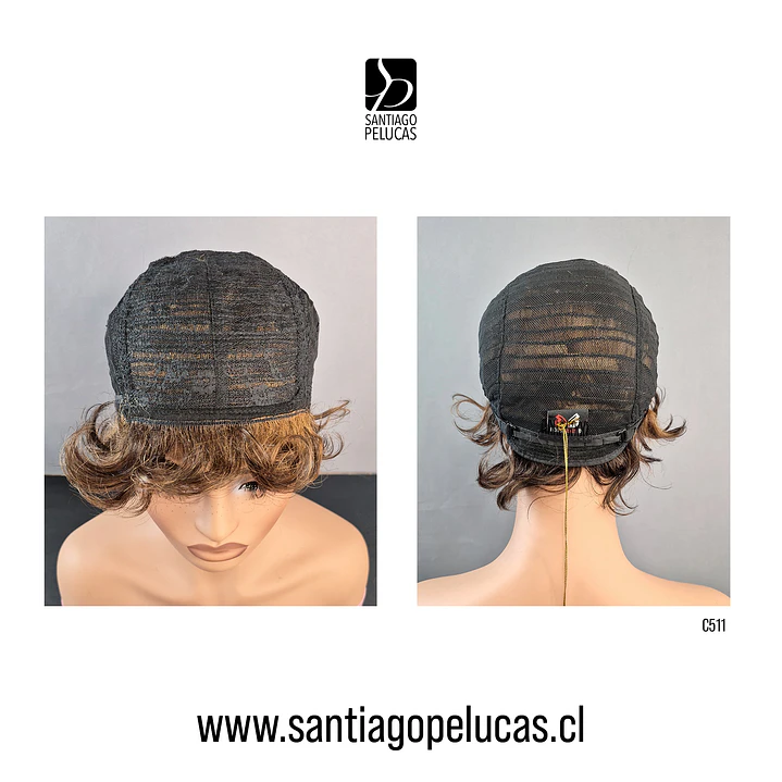C511 NATURAL CORTA CON ONDAS CHOCOLATE MATIZADO 3