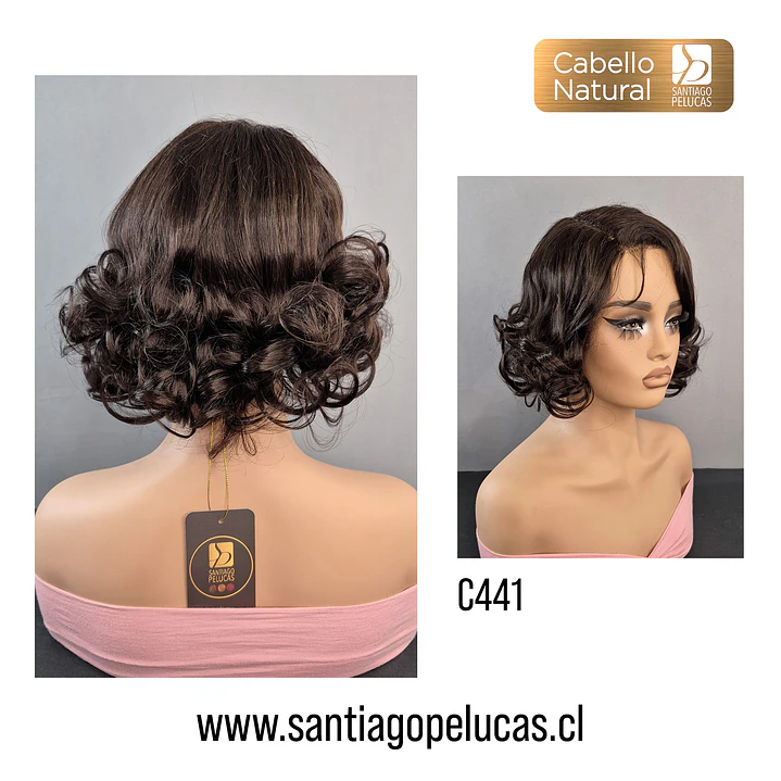 C441 LACE FRONT MELENA CON ONDAS CASTAÑO 2