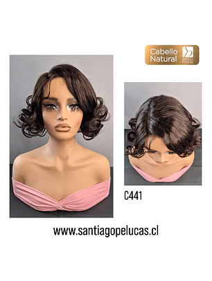 C441 LACE FRONT MELENA CON ONDAS CASTAÑO