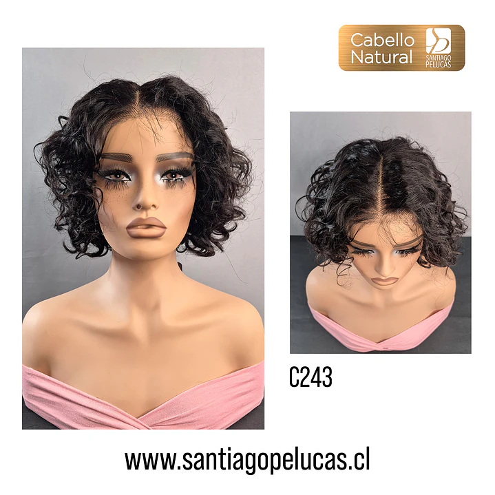 C243 LACE FRONT MELENA CRESPA EN CAPAS NEGRO 1