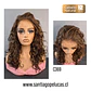 C369 LACE FRONTAL LARGA CRESPA CASTAÑO CON REFLEJOS - Miniatura 1