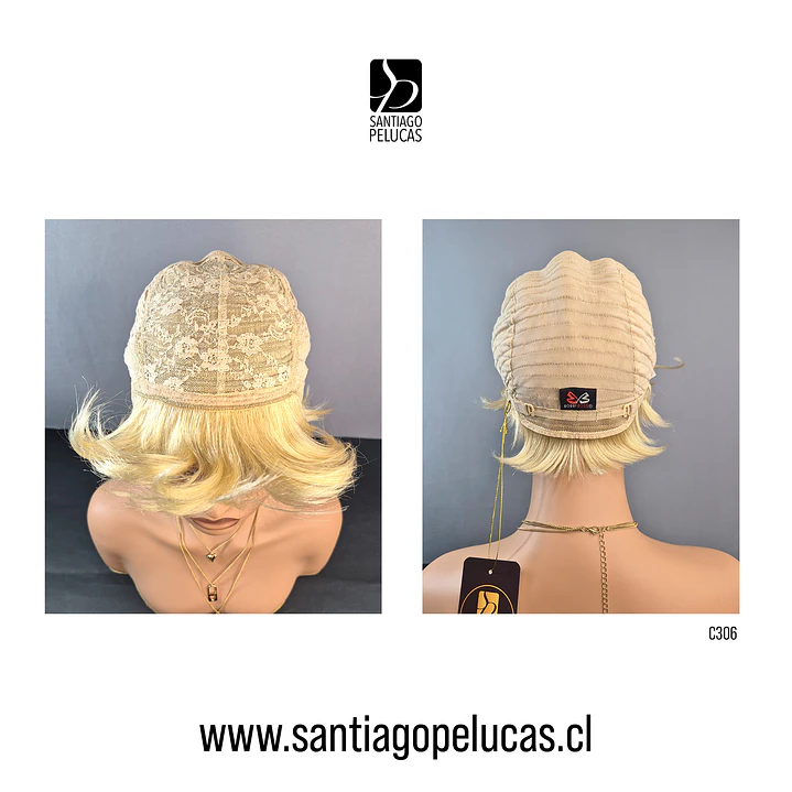 C306 NATURAL CORTA CON ONDAS RUBIO EXTRA CLARO DORADO 3