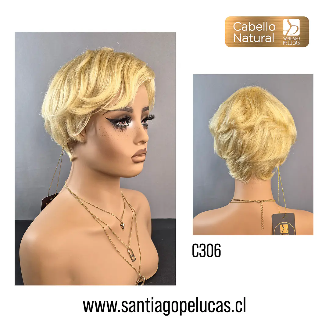 C306 NATURAL CORTA CON ONDAS RUBIO EXTRA CLARO DORADO 2