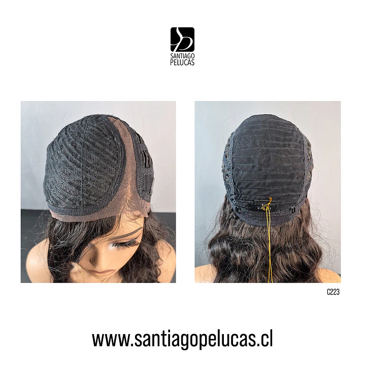 C223 LACE FRONT LARGA CON ONDAS CASTAÑO OSCURO 3