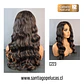 C223 LACE FRONT LARGA CON ONDAS CASTAÑO OSCURO - Miniatura 2