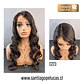 C223 LACE FRONT LARGA CON ONDAS CASTAÑO OSCURO - Miniatura 1