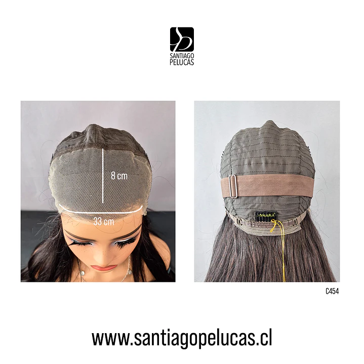 C454 LACE FRONTAL EXTRA LARGA LISA NEGRO 3