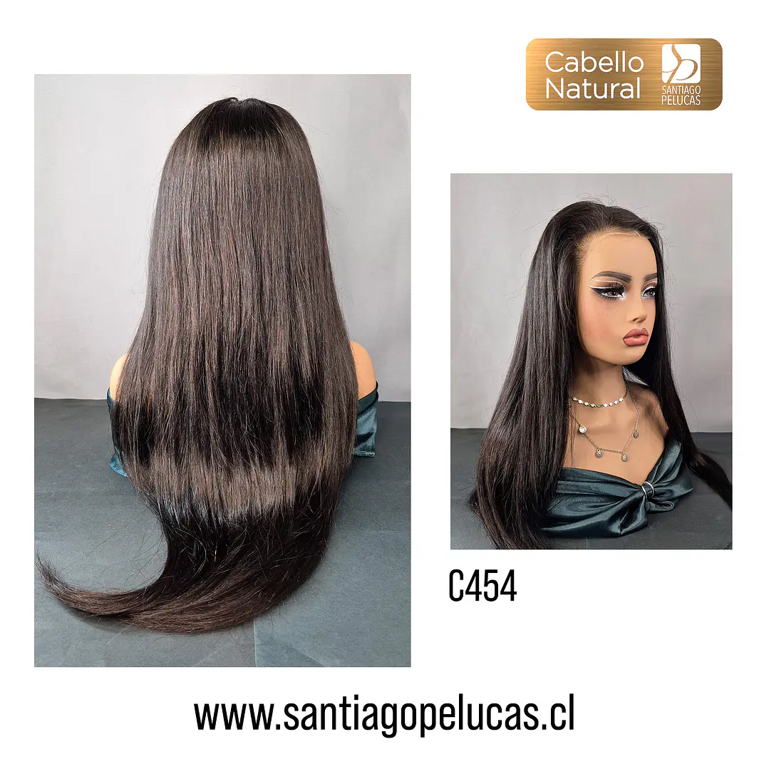 C454 LACE FRONTAL EXTRA LARGA LISA NEGRO 2
