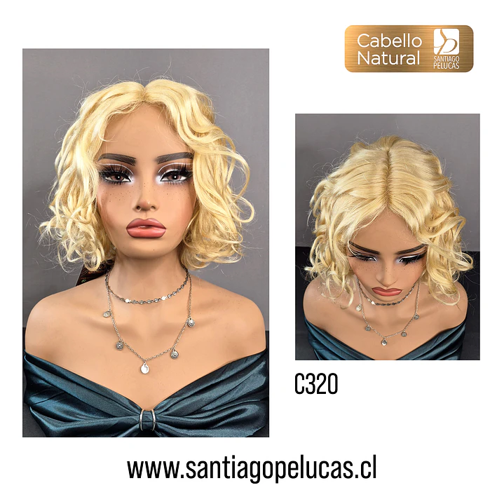 C320 PELUCA MELENA CON ONDAS RUBIO EXTRA CLARO 1