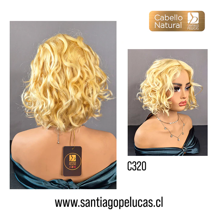 C320 PELUCA MELENA CON ONDAS RUBIO EXTRA CLARO 2
