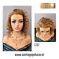 C107 LACE FRONTAL MELENA CRESPA RUBIO DORADO COBRIZO - Miniatura 1