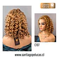C107 LACE FRONTAL MELENA CRESPA RUBIO DORADO COBRIZO - Miniatura 2