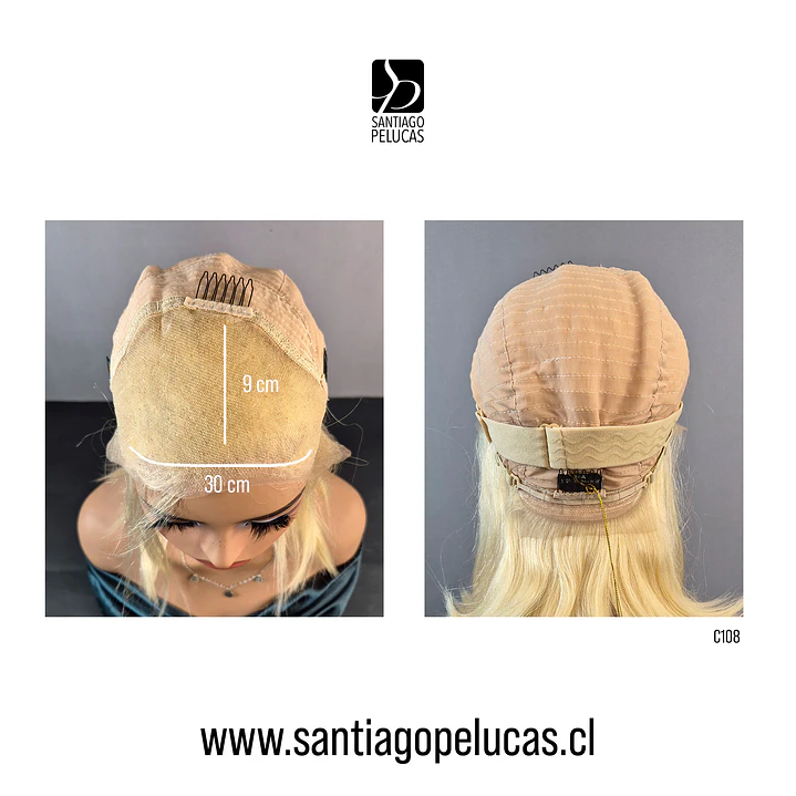 C108 LACE FRONTAL MELENA LISA BOB RUBIO PLATINADO 3