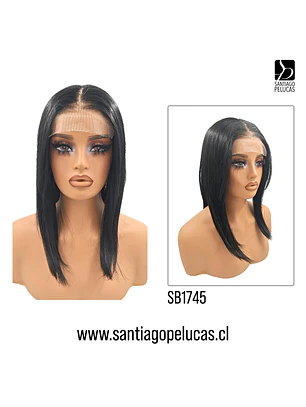 SB1745 LACE FRONTAL MELENA LISA NEGRO AZABACHE