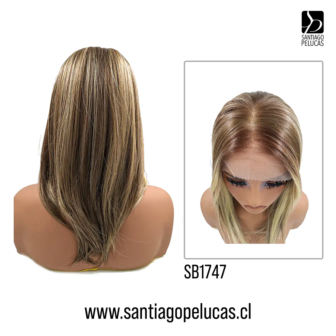 SB1747 LACE FRONTAL MELENA LISA RUBIO MATIZADO 2