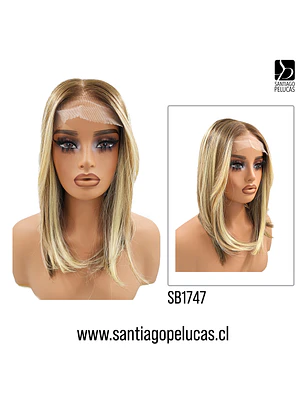 SB1747 LACE FRONTAL MELENA LISA RUBIO MATIZADO