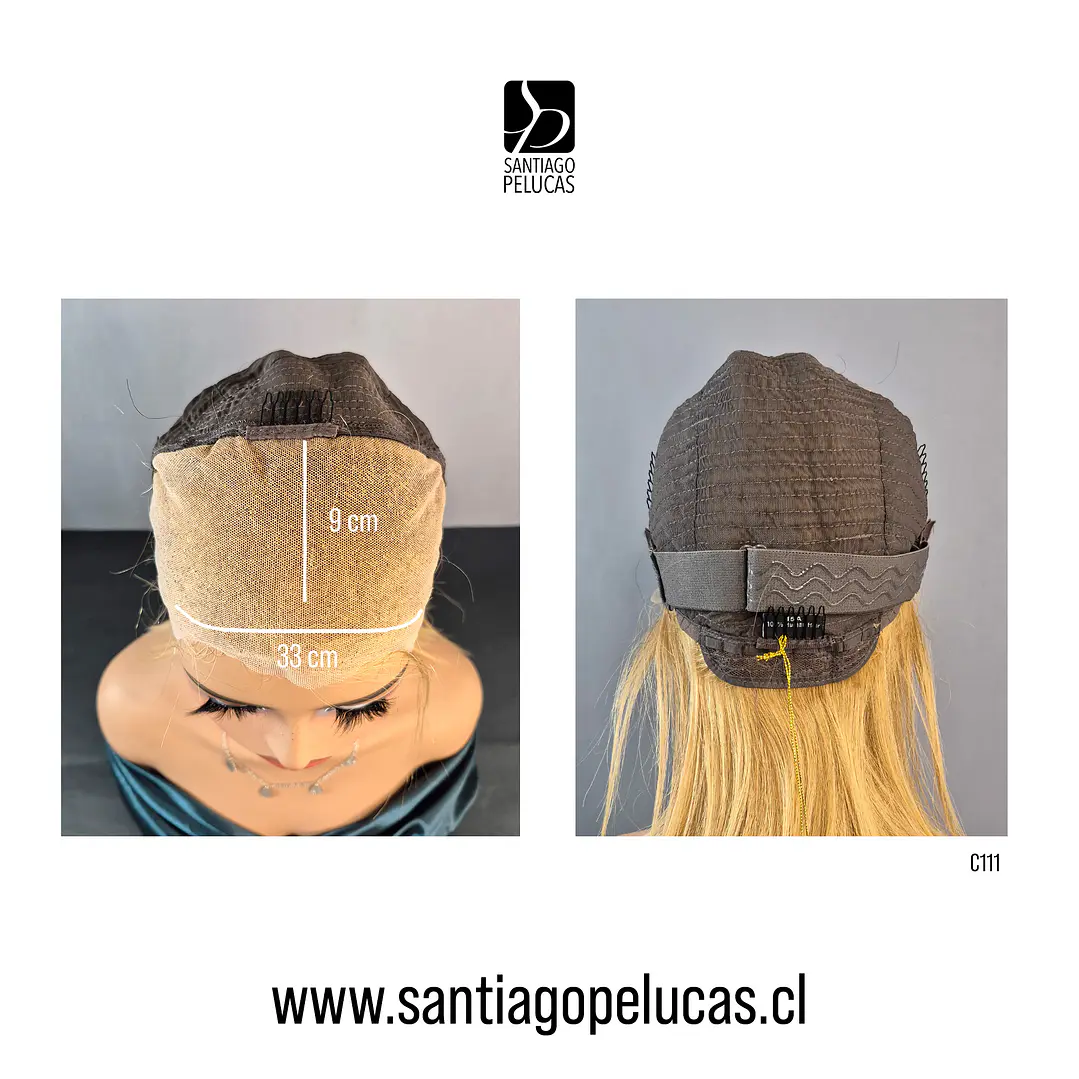 C111 LACE FRONTAL MELENA LISA RUBIO CLARO DORADO 3