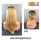 C449 LACE FRONTAL LARGA LISA EN CAPAS RUBIO CLARO MATIZADO CON CREC. - Miniatura 2