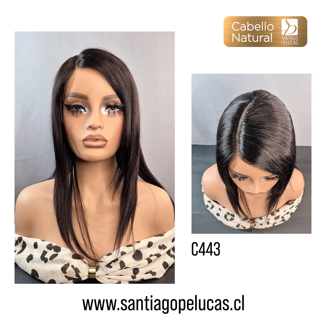 C443 LACE FRONT LISA PART. LADO DER. ESCALONADO CASTAÑO OSCURO 1