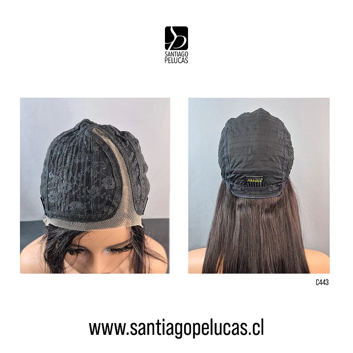 C443 LACE FRONT LISA PART. LADO DER. ESCALONADO CASTAÑO OSCURO 3