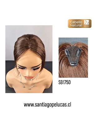 SB1750 LUNA TOPPER AUMENTADOR NATURAL CASTAÑO CHOCOLATE