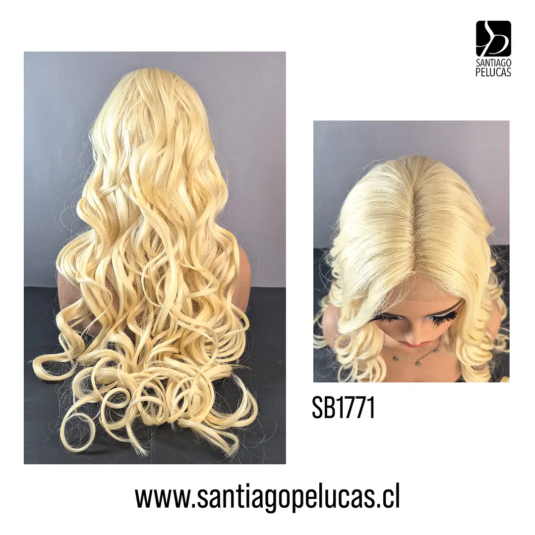 SB1771 MEGAN LACE FRONT EXTRA LARGA CON ONDAS RUBIO EXTRA CLARO 2