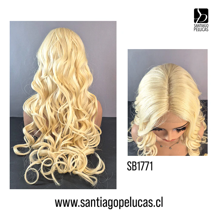SB1771 MEGAN LACE FRONT EXTRA LARGA CON ONDAS RUBIO EXTRA CLARO 2