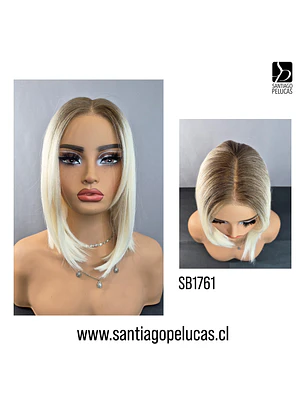 SB1761 RIHANNA MELENA LISA RUBIO PLATINADO CON CRECIMIENTO
