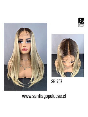SB1757 ARIANA LACE FRONT LARGA RUBIO CLARO MATIZADO CENIZA